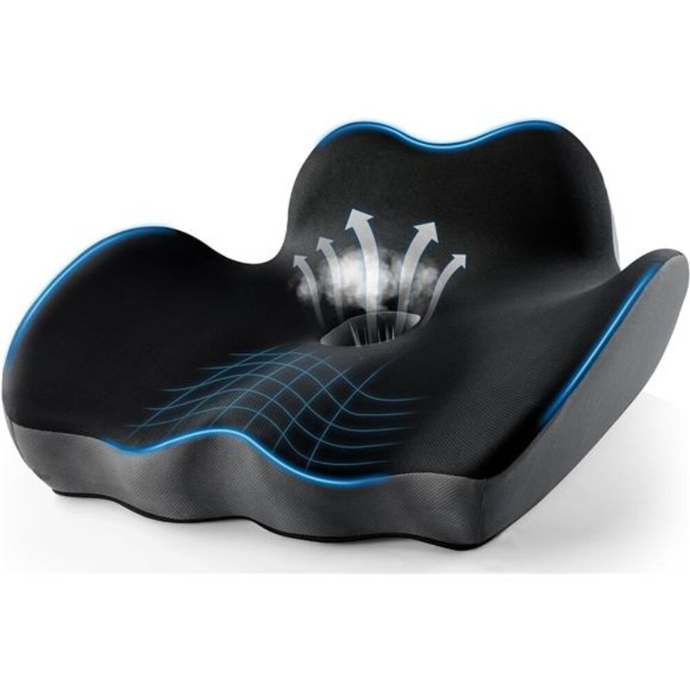 Premium Orthopedic Seat Cushion,X Large Breathable Office Chair Cushion